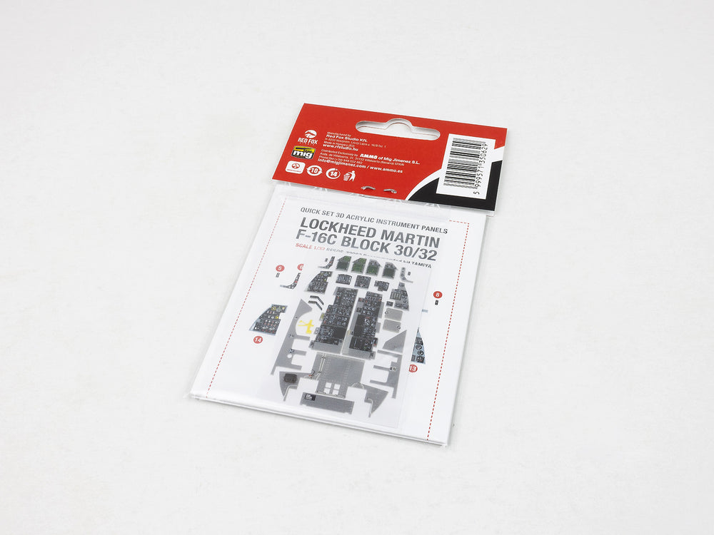 Red Fox RFS-32063 1:32 F-16C Block 30/32 3D Instrument Panel