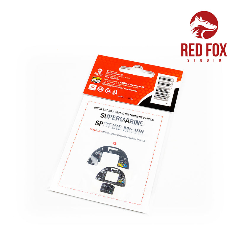 Red Fox RFS-32066 1:32 Spitfire Mk.VIII 3D Acrylic Instrument Panel