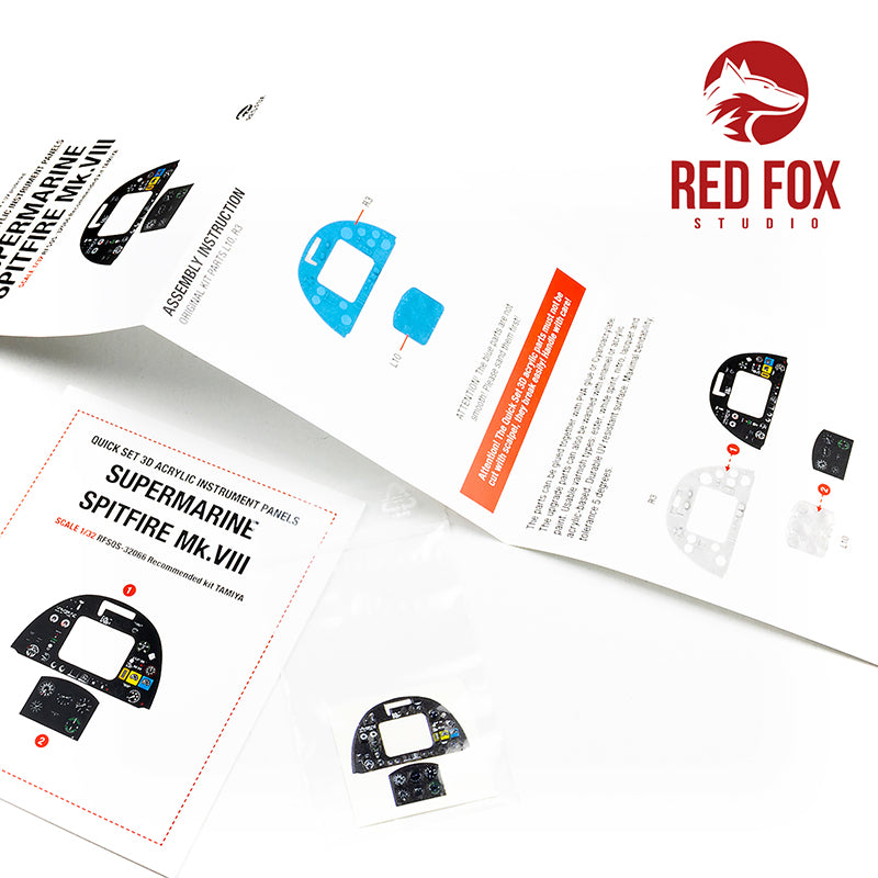 Red Fox RFS-32066 1:32 Spitfire Mk.VIII 3D Acrylic Instrument Panel