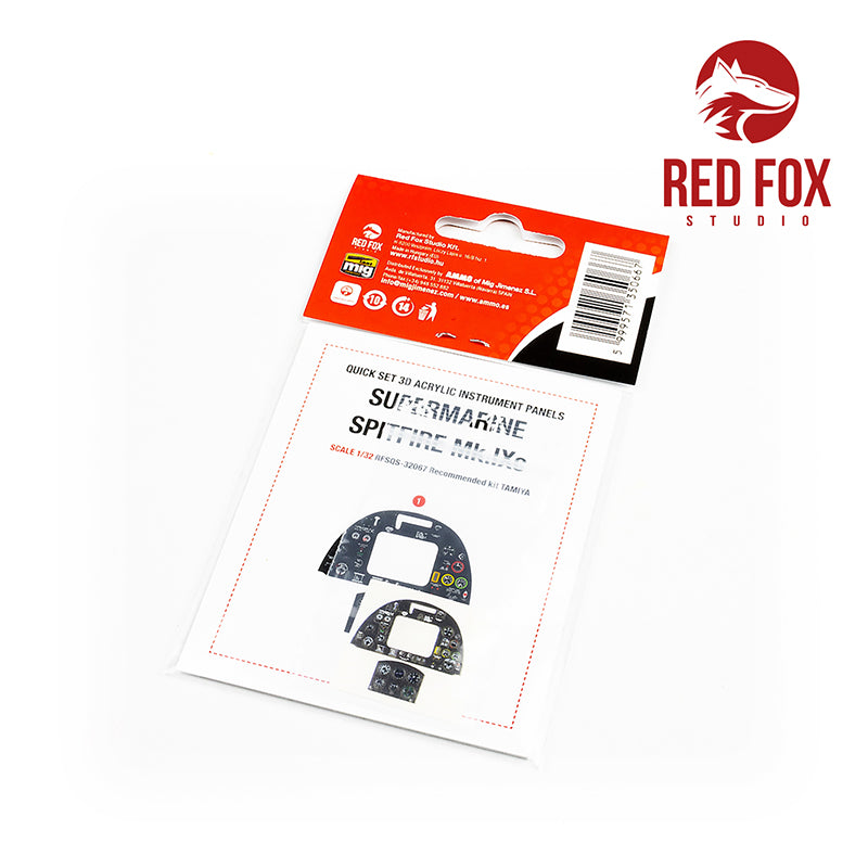 Red Fox RFS-32067 1:32 Spitfire Mk.IXc 3D Acrylic Instrument Panel