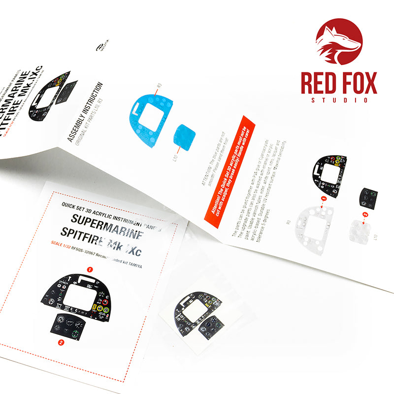 Red Fox RFS-32067 1:32 Spitfire Mk.IXc 3D Acrylic Instrument Panel