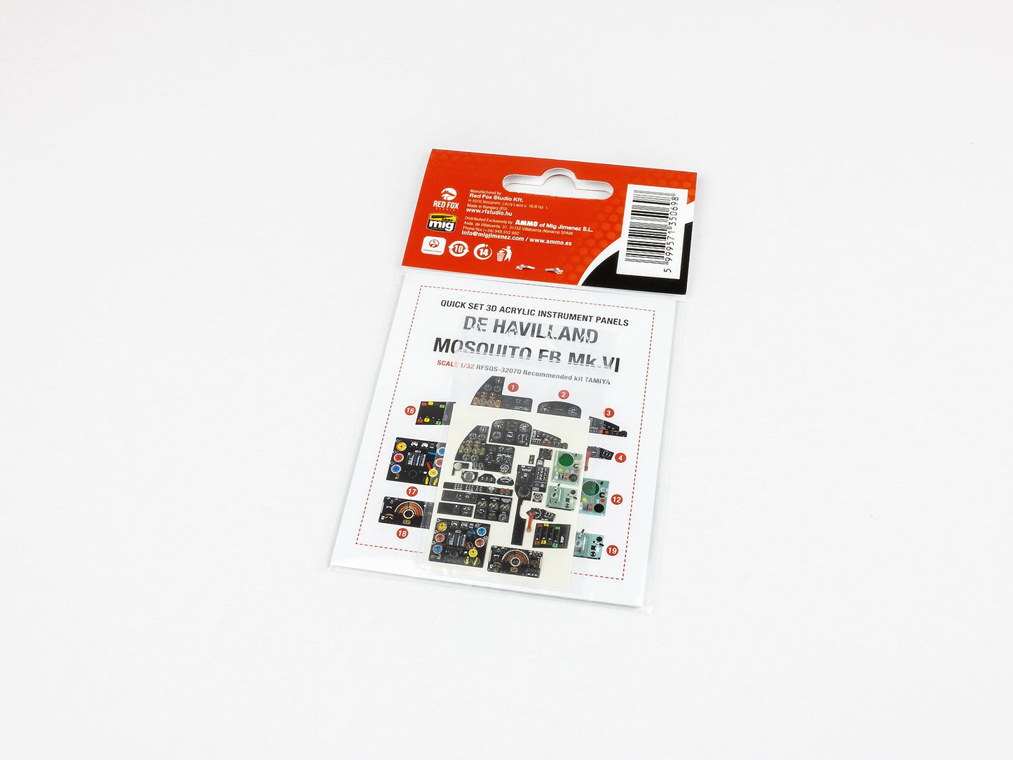 Red Fox RFS-32070 1:32 Mosquito FB Mk.VI 3D Instrument Panel