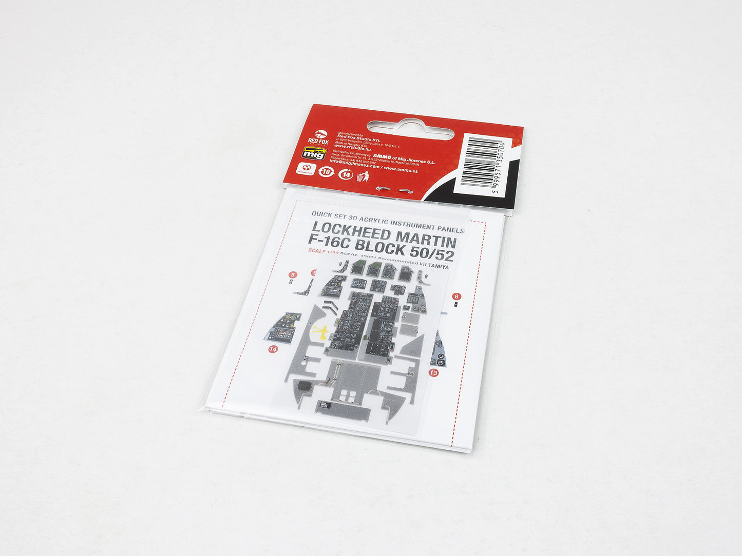 Red Fox RFS-32071 1:32 F-16C Block 50/52 3D Instrument Panel