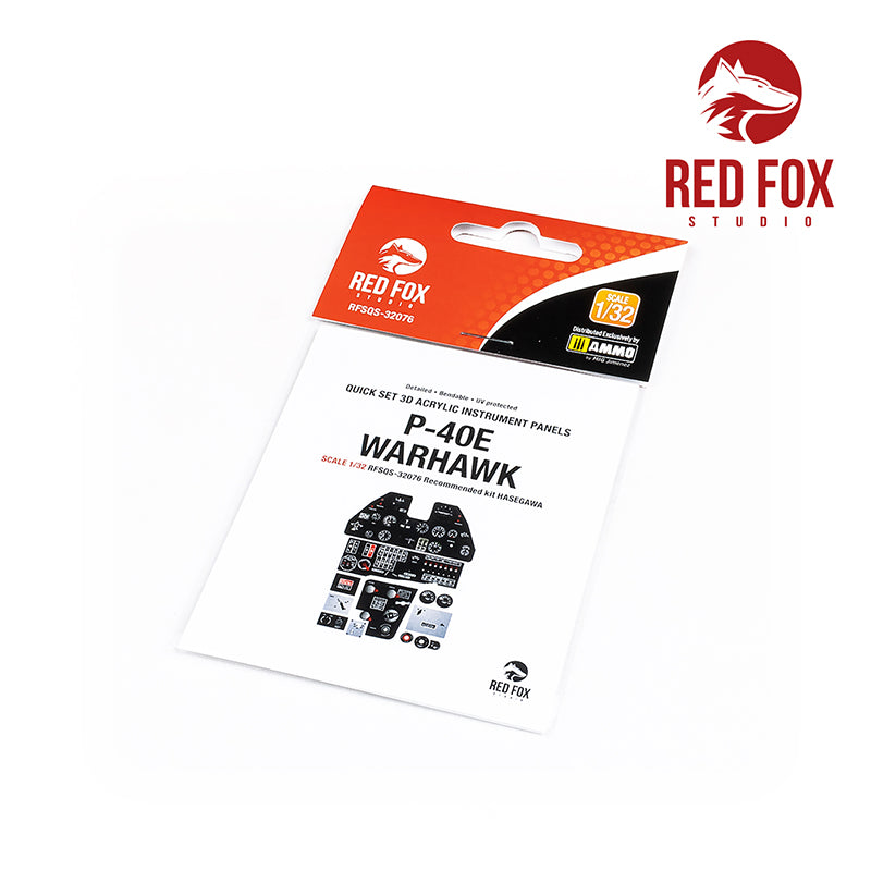 Red Fox RFS-32076 1:32 P-40E Warhawk 3D Acrylic Instrument Panel