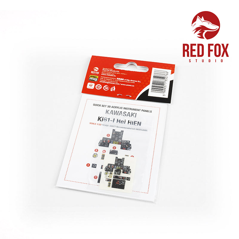 Red Fox Studio RFS-32077 1:32 Kawasaki Ki-61-I Hien 3D Acrylic Instrument Panel