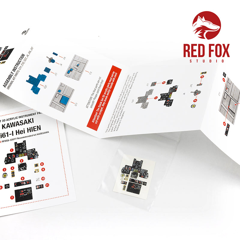 Red Fox Studio RFS-32077 1:32 Kawasaki Ki-61-I Hien 3D Acrylic Instrument Panel