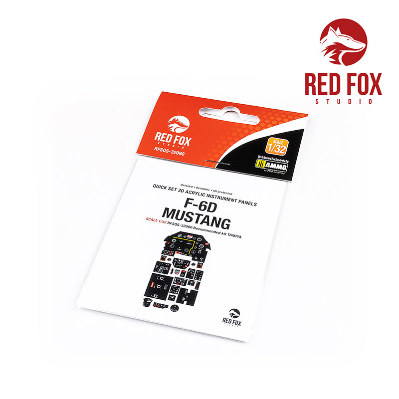Red Fox RFS-32080 1:32 F-6D Mustang 3D Acrylic Instrument Panel