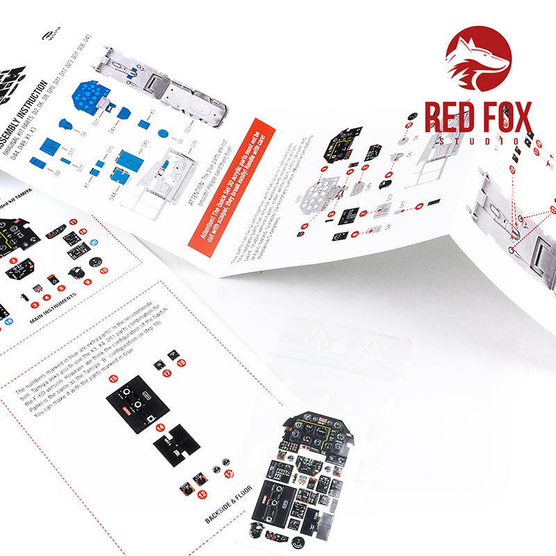 Red Fox RFS-32080 1:32 F-6D Mustang 3D Acrylic Instrument Panel