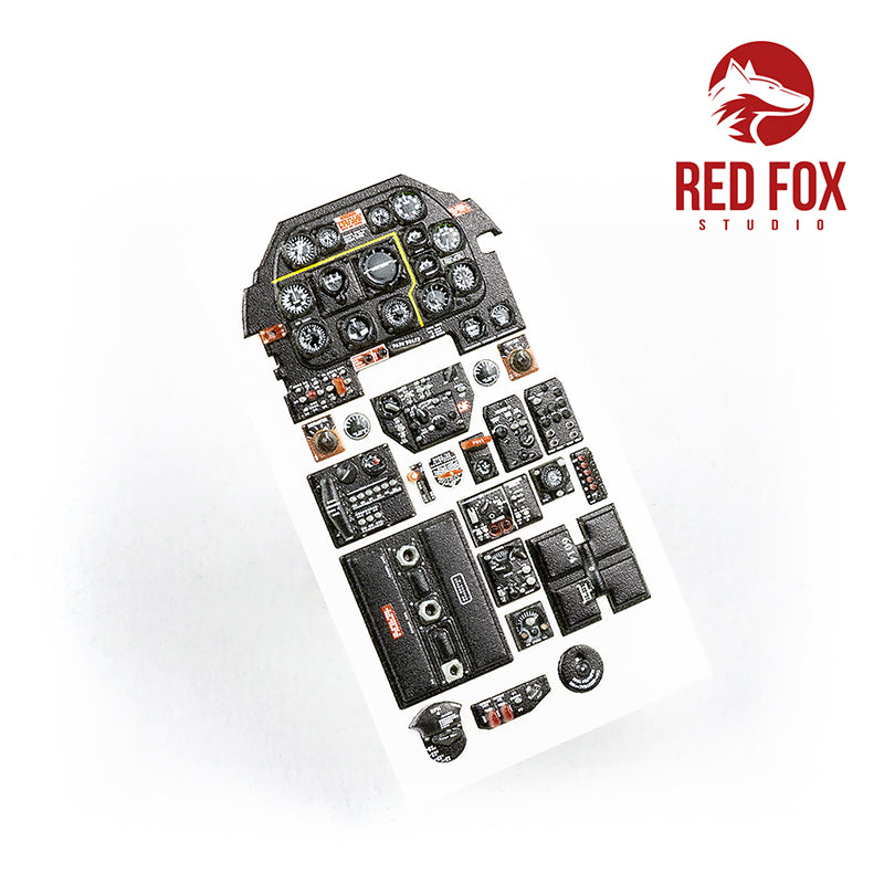 Red Fox RFS-32080 1:32 F-6D Mustang 3D Acrylic Instrument Panel