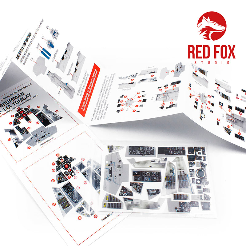 Red Fox RFS-32081 1:32 F-14A Tomcat 3D Acrylic Instrument Panel
