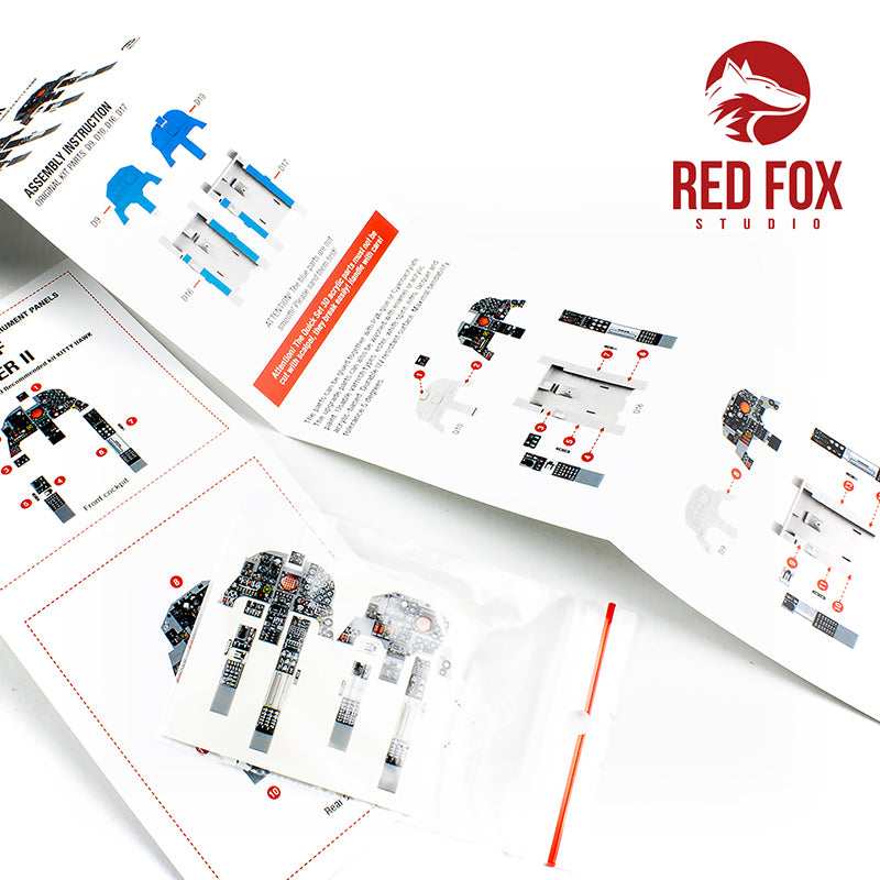 Red Fox RFS-32083 1:32 F-5F Tiger II 3D Acrylic Instrument Panel
