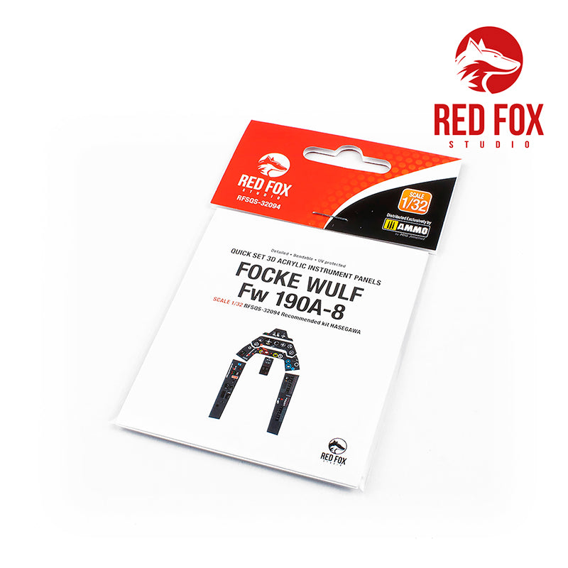 Red Fox RFS-32094 1:32 Fw-190A-8 3D Acrylic Instrument Panel