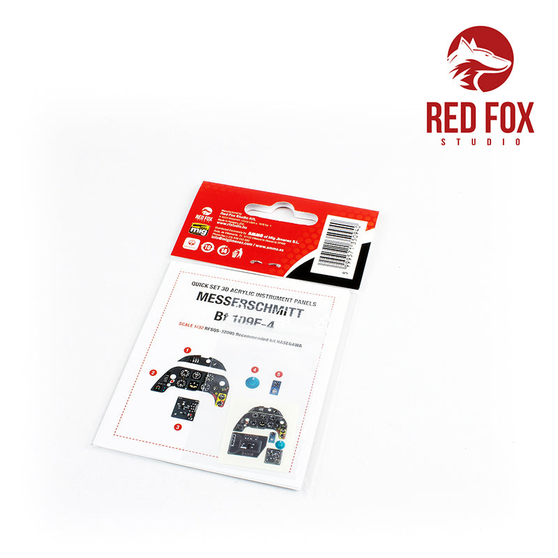 Red Fox RFS-32095 1:32 Bf-109F-4 3D Acrylic Instrument Panel