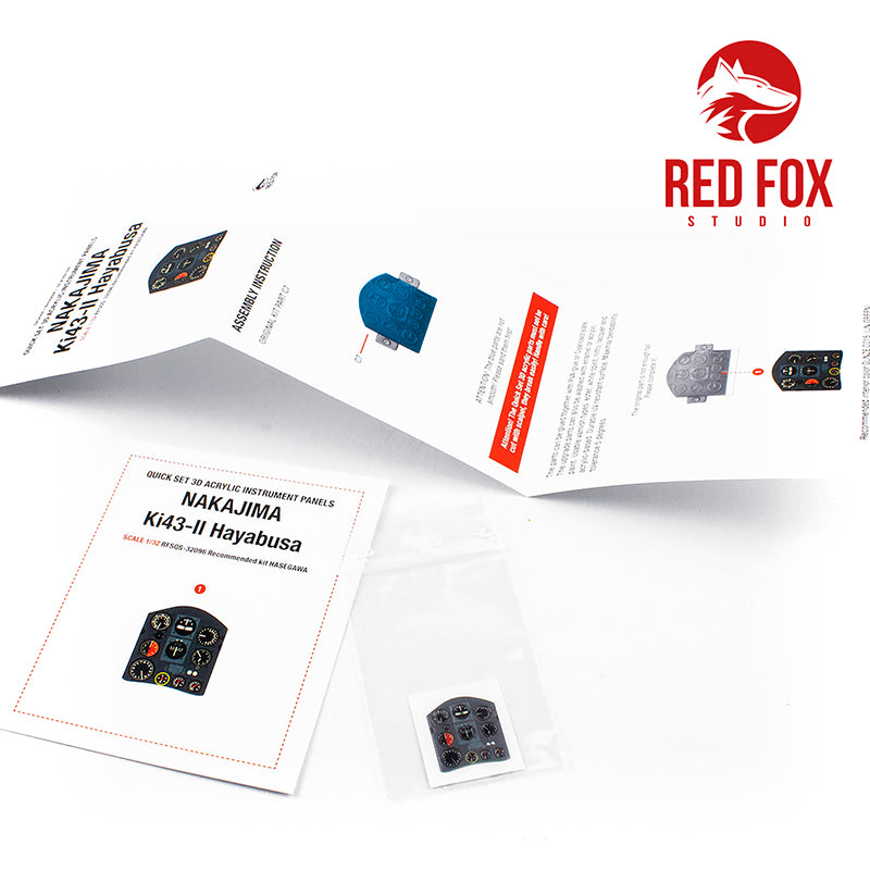 Red Fox RFS-32096 1:32 Ki-43-II Hayabusa 3D Acrylic Instrument Panel
