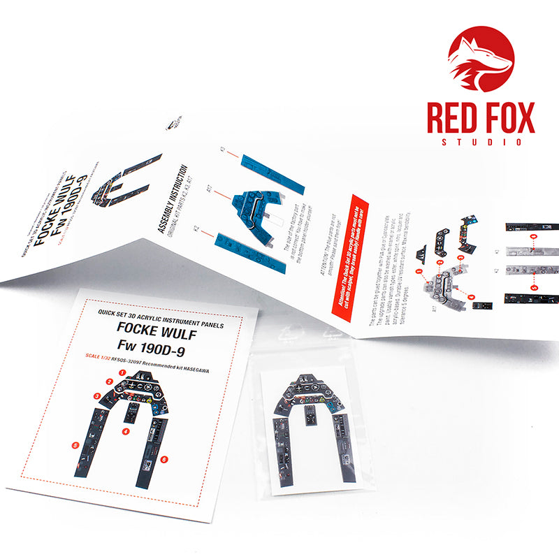 Red Fox RFS-32097 1:32 Fw-190D-9 Dora 3D Acrylic Instrument Panel
