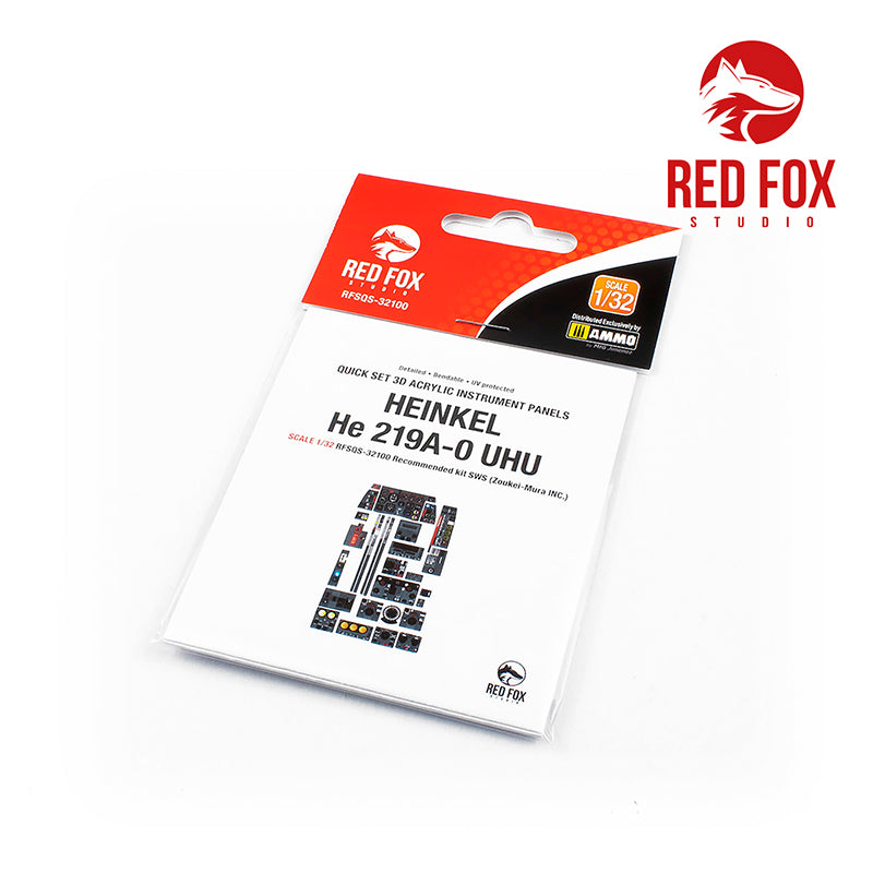 Red Fox RFS-32100 1:32 He-219A-0 Uhu 3D Acrylic Instrument Panel