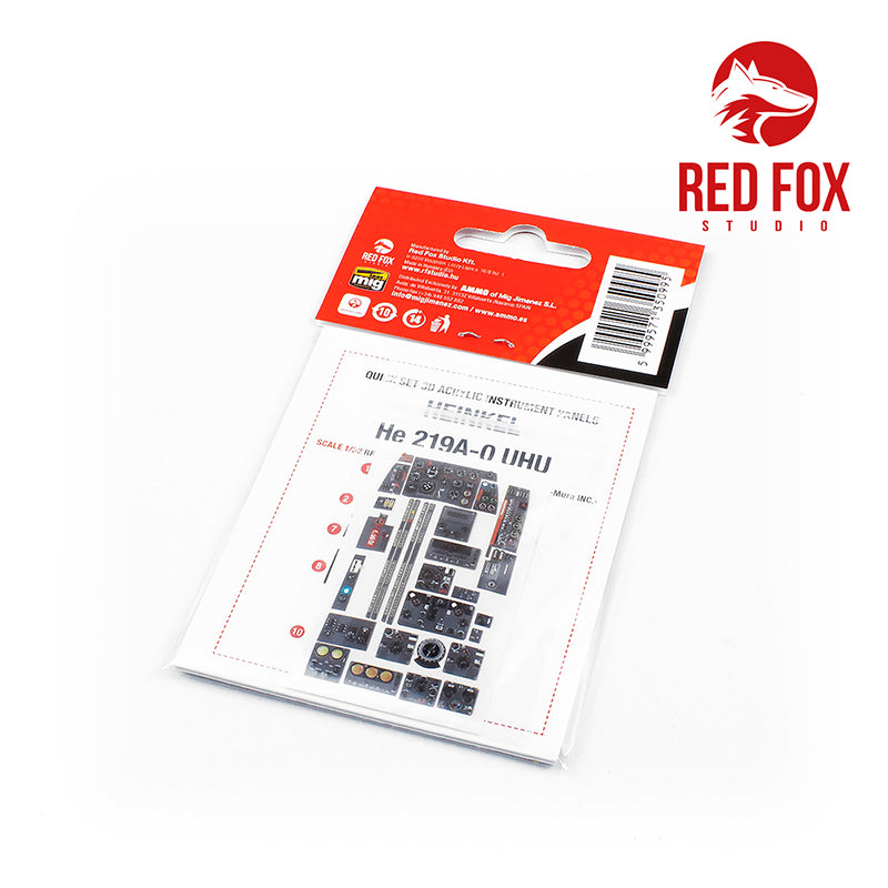 Red Fox RFS-32100 1:32 He-219A-0 Uhu 3D Acrylic Instrument Panel