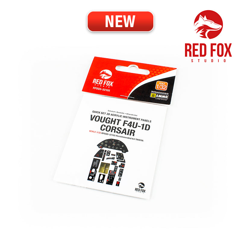 Red Fox Studio RFS-32105 1:32 Vought F4U-1D Corsair 3D Acrylic Instrument Panel