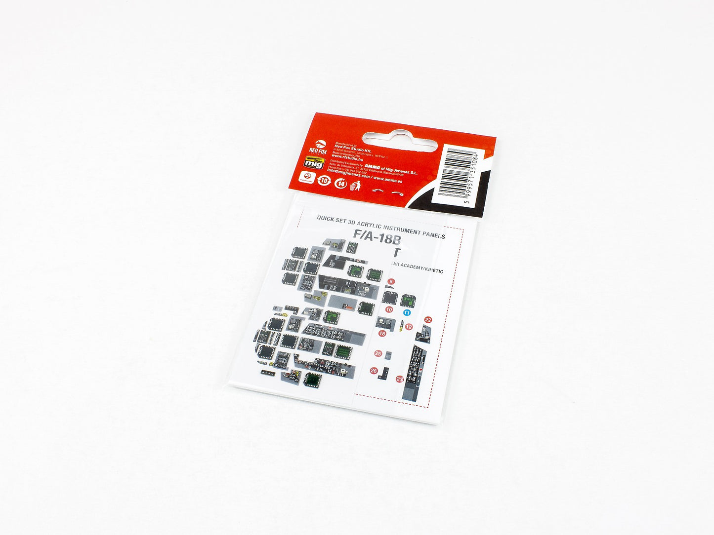 Red Fox RFS-32109 1:32 F/A-18B Hornet 3D Acrylic Instrument Panel
