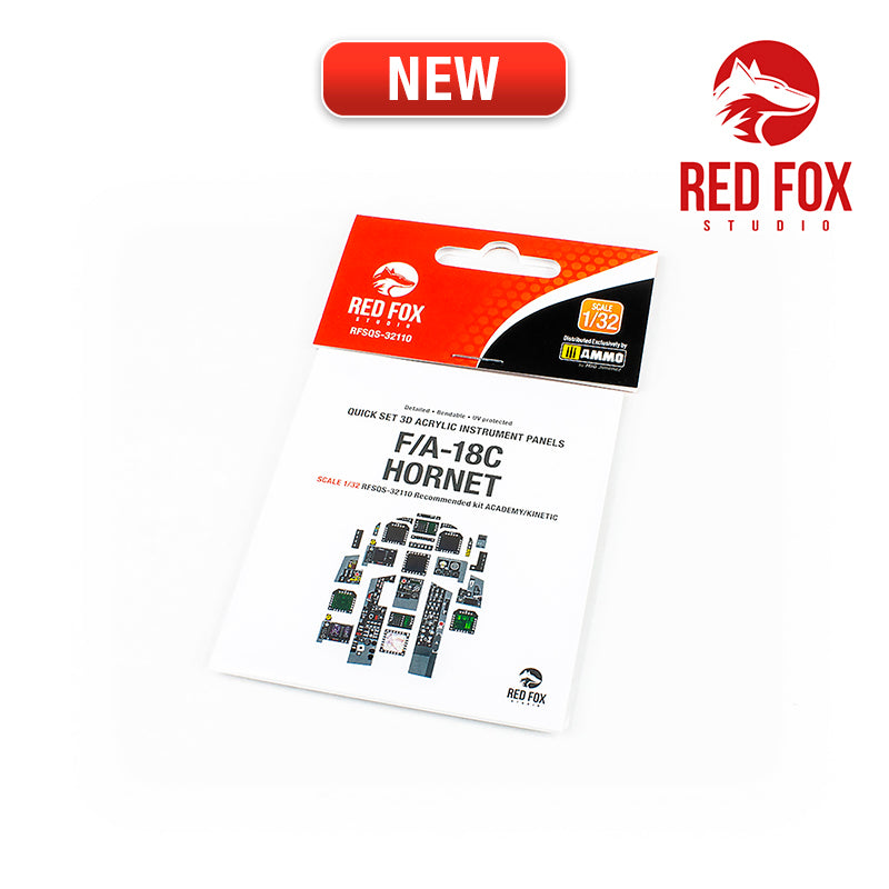 Red Fox RFS-32110 1:32 F/A-18C Hornet 3D Acrylic Instrument Panel