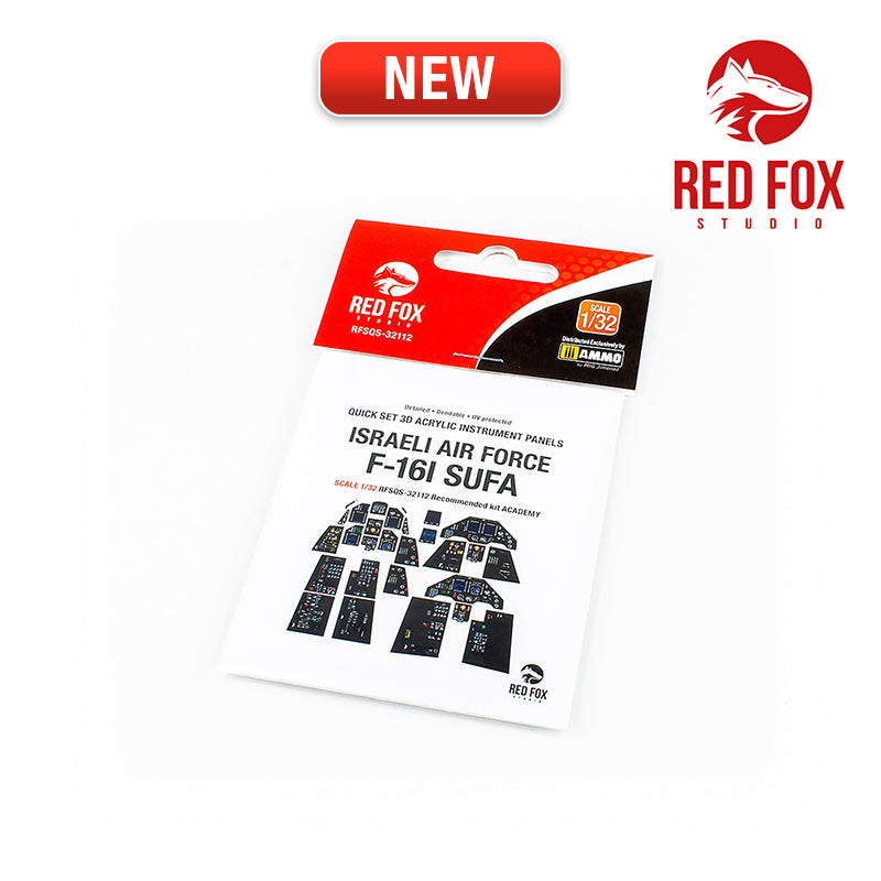 Red Fox Studio RFS-32112 1:32 F-16I Sufa 3D Acrylic Instr. Panel