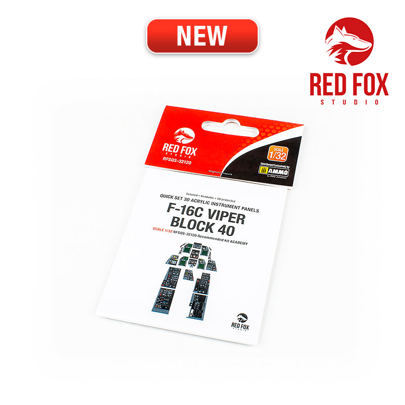 Red Fox RFS-32120 1:32 F-16C Block 40 Viper 3D Instrument Panel