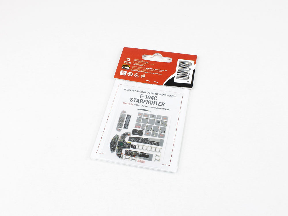 Red Fox Studio RFS-32123 1:32 Lockheed F-104C Starfighter 3D Instr. Panel
