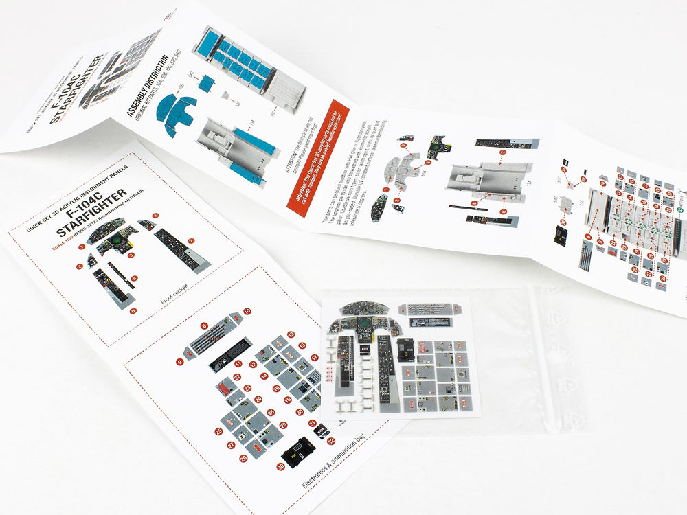 Red Fox Studio RFS-32123 1:32 Lockheed F-104C Starfighter 3D Instr. Panel