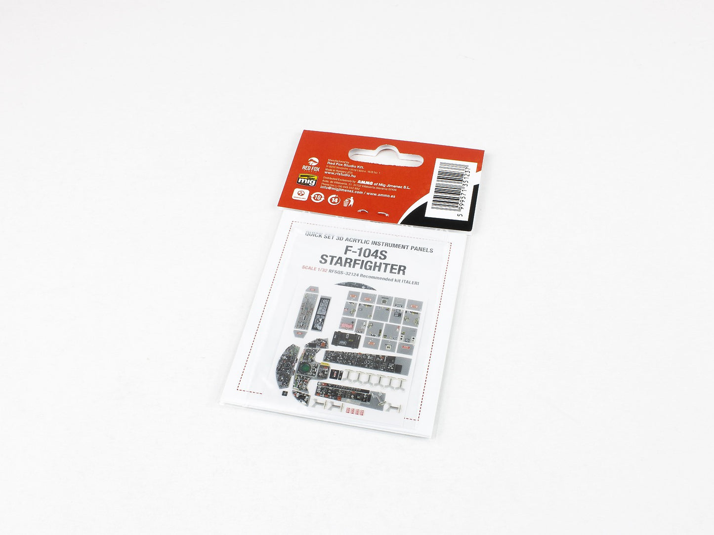 Red Fox Studio RFS-32124 1:32 Lockheed F-104S Starfighter 3D Instr. Panel