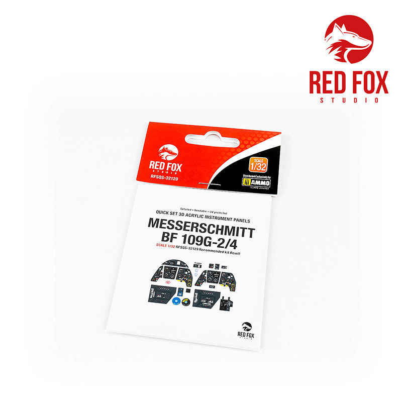 Red Fox Studio RFS-32129 1:32 Messerschmitt Bf-109G-2/G-4 3D Instr. Panel