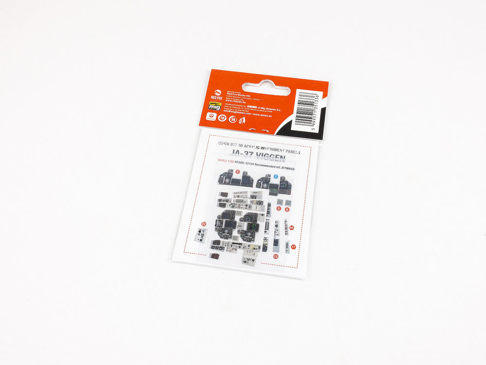 Red Fox Studio RFS-32134 1:32 Saab JA-37 Viggen 3D Acrylic Instrument Panel