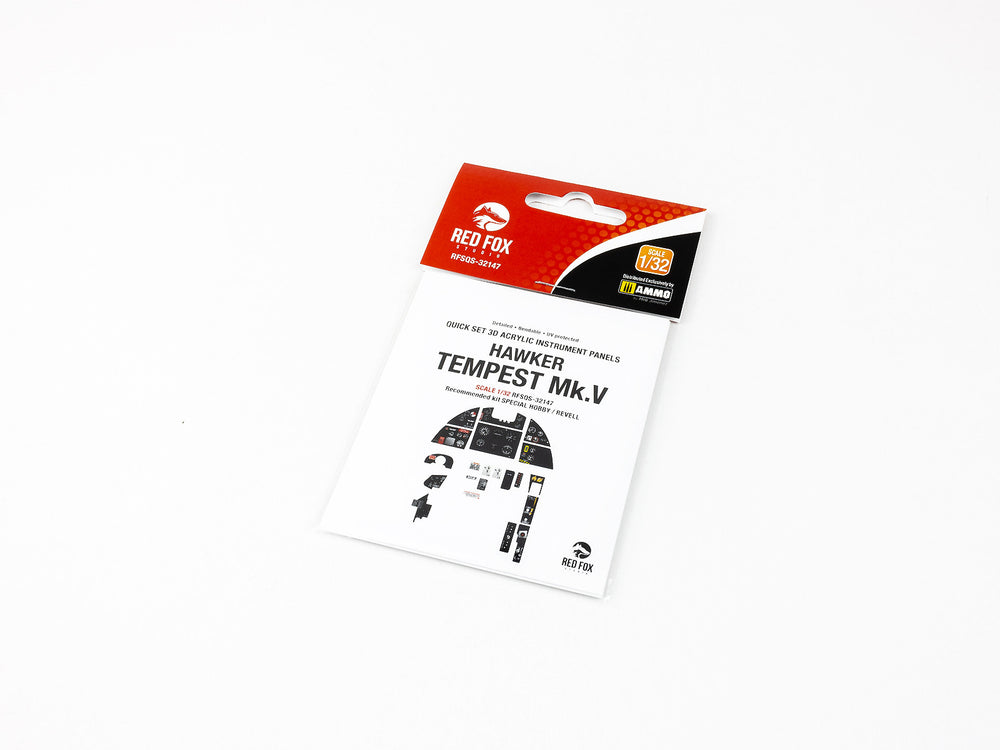 Red Fox Studio RFS-32147 1:32 Hawker Tempest Mk.V 3D Acrylic Instrument Panel