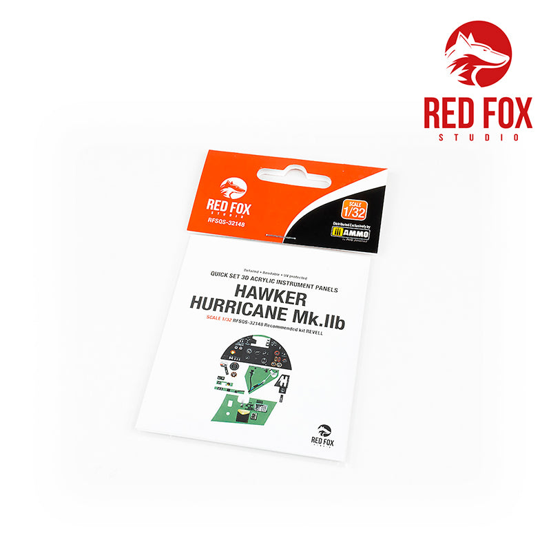 Red Fox Studio RFS-32148 1:32 Hawker Hurricane Mk.IIb 3D Acrylic Instr. Panel