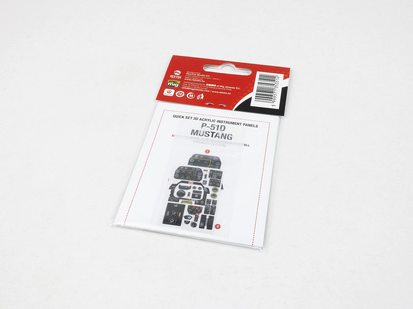 Red Fox RFS-32152 1:32 P-51D Mustang Updated 3D Instrument Panel