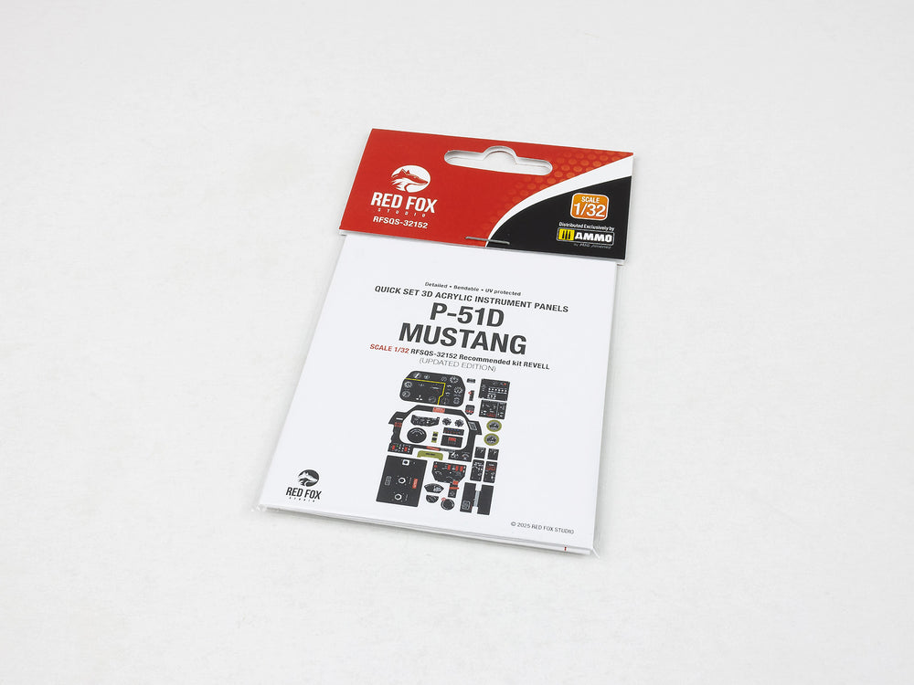 Red Fox RFS-32152 1:32 P-51D Mustang Updated 3D Instrument Panel