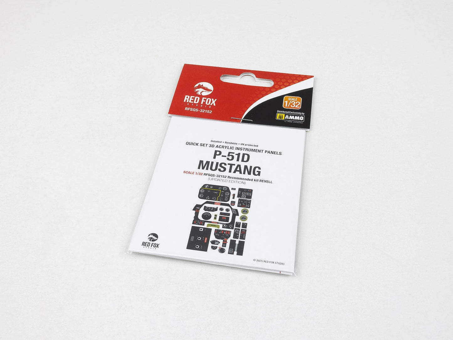 Red Fox RFS-32152 1:32 P-51D Mustang Updated 3D Instrument Panel