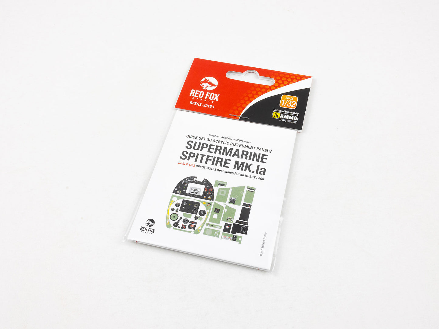 Red Fox RFS-32153 1:32 Spitfire Mk.Ia 3D Acrylic Instrument Panel