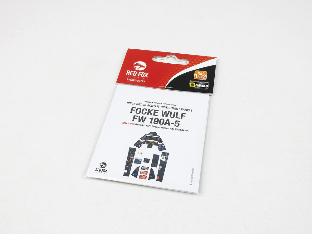 Red Fox RFS-32177 1:32 Fw-190A-5 3D Acrylic Instrument Panel