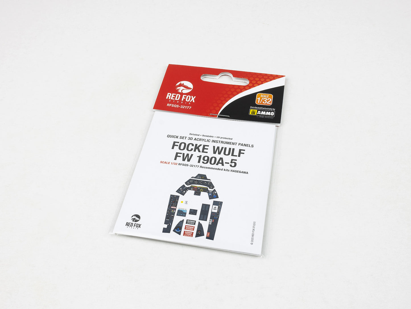 Red Fox RFS-32177 1:32 Fw-190A-5 3D Acrylic Instrument Panel
