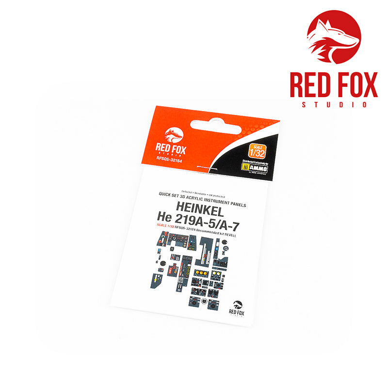 Red Fox Studio RFS-32184 1:32 Heinkel He-219A-5/A-7 UHU 3D Acrylic Instr. Panel