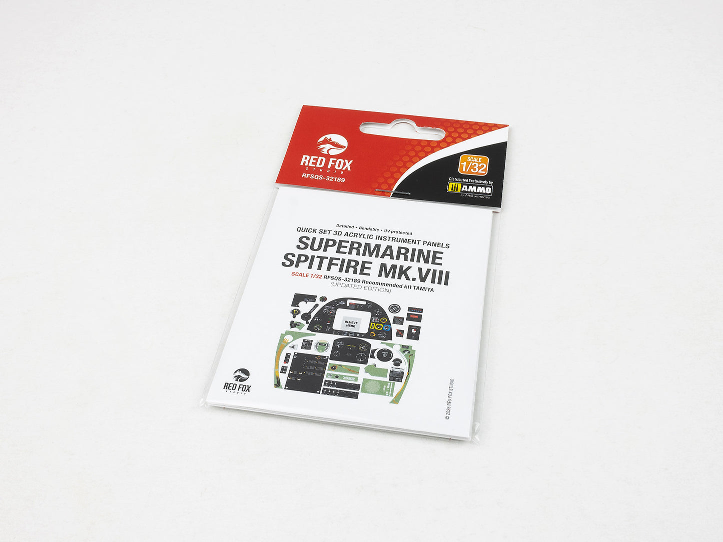 Red Fox RFS-32189 1:32 Spitfire Mk.VIII Updated 3D Instrument Panel