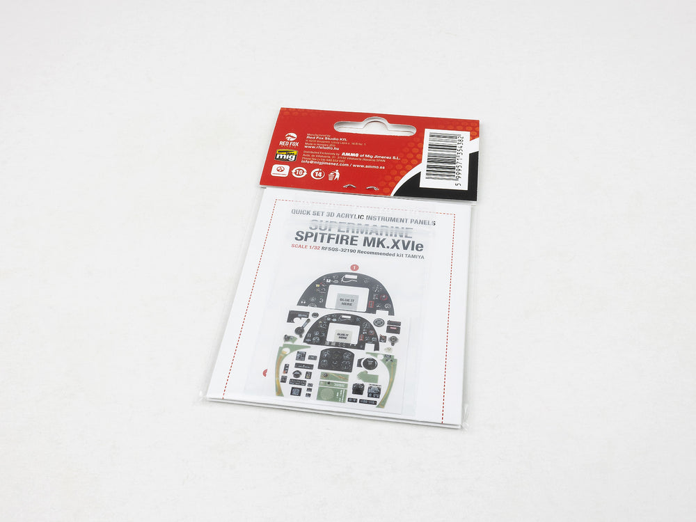 Red Fox RFS-32190 1:32 Spitfire Mk.XVIe 3D Acrylic Instrument Panel