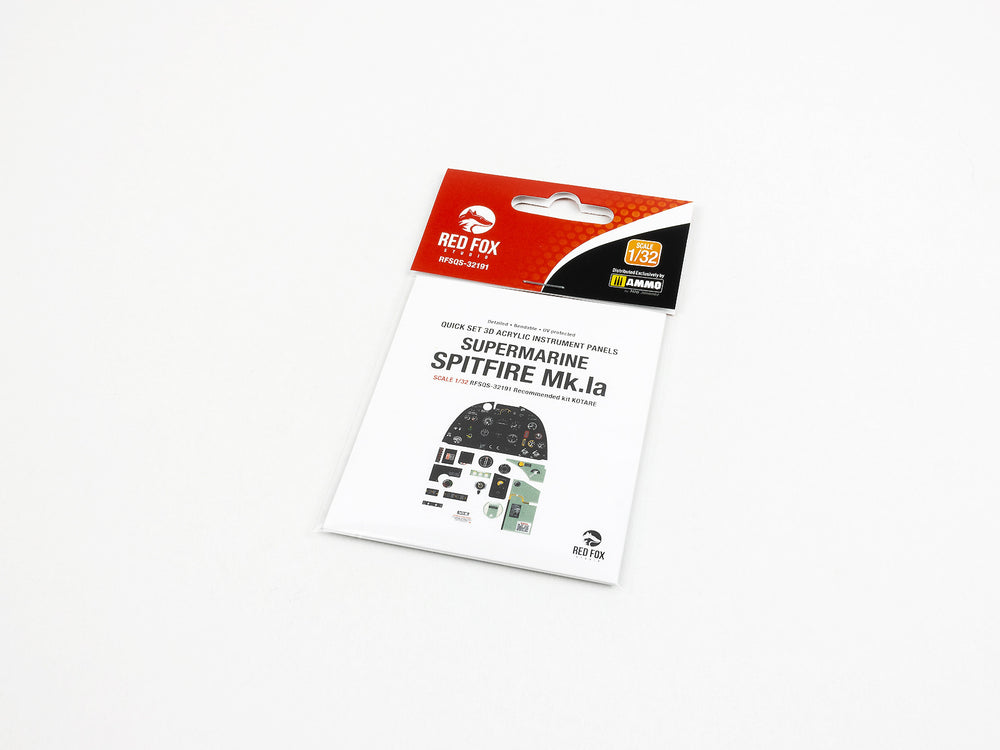 Red Fox Studio RFS-32191 1:32 Spitfire Mk.Ia 3D Acrylic Instr. Panel