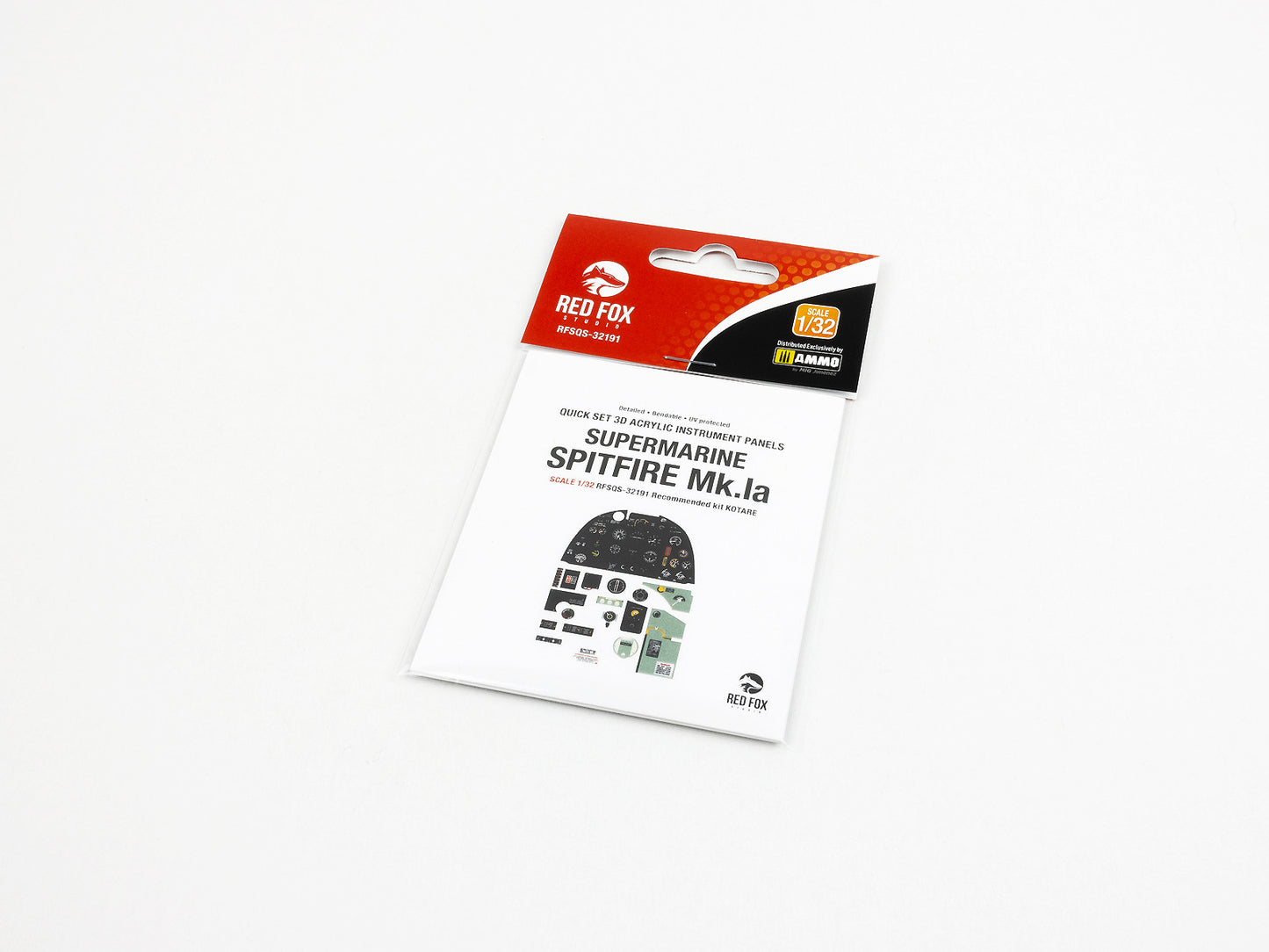 Red Fox Studio RFS-32191 1:32 Spitfire Mk.Ia 3D Acrylic Instr. Panel