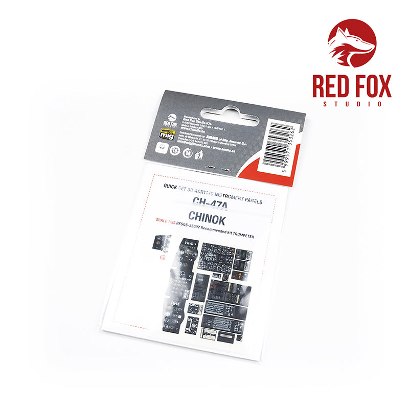 Red Fox RFS-35007 1:35 CH-47A Chinook 3D Acrylic Instrument Panel