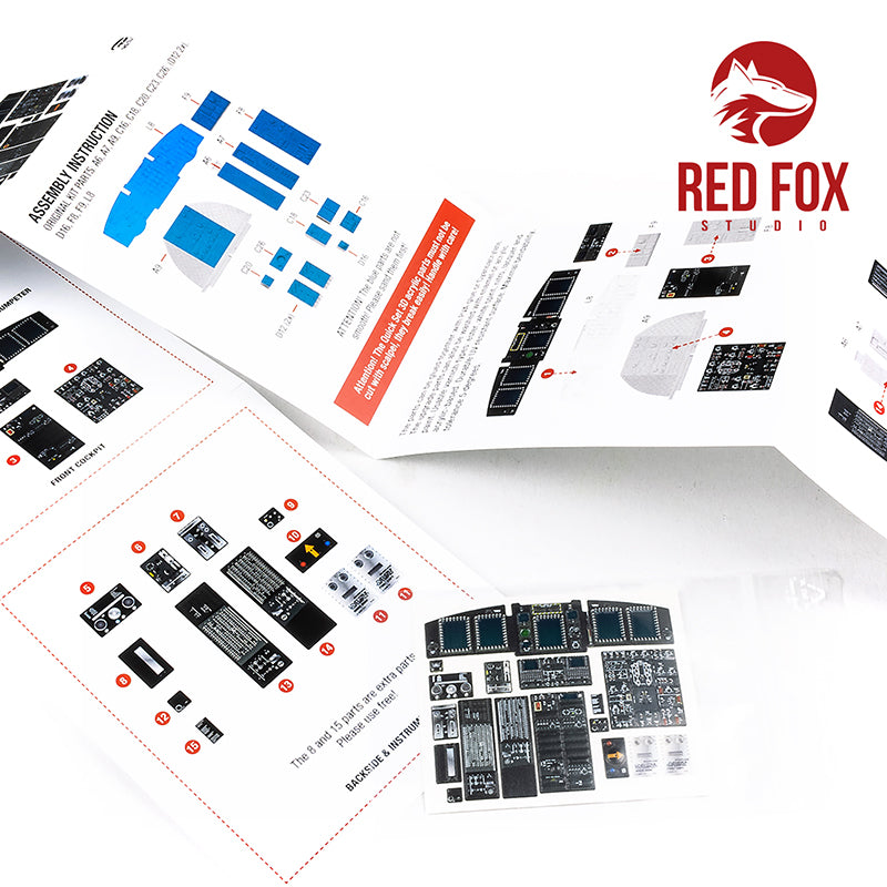 Red Fox RFS-35010 1:35 CH-47F Chinook 3D Acrylic Instrument Panel