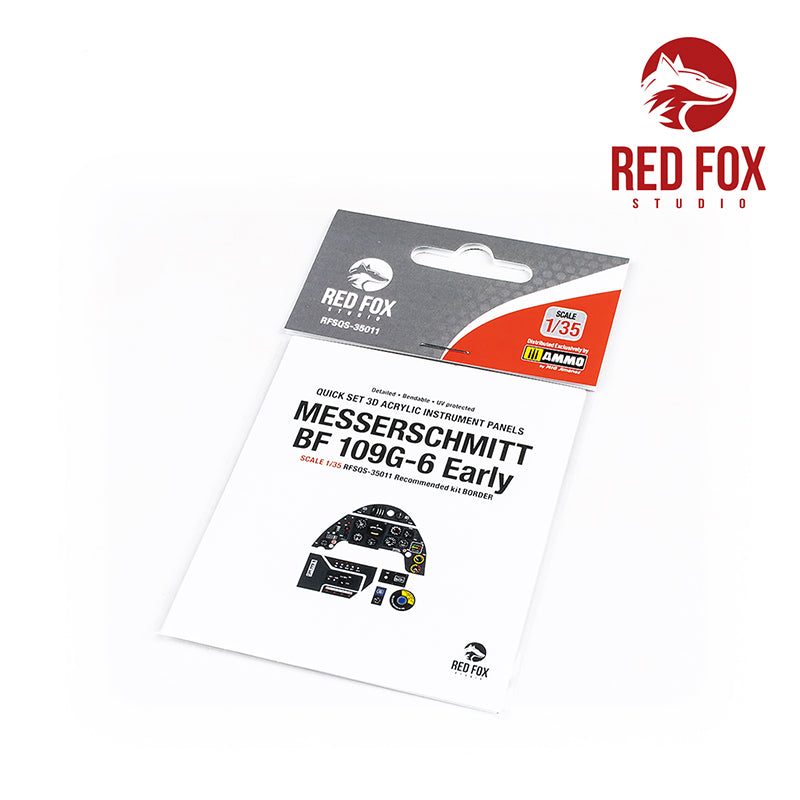 Red Fox RFS-35011 1:35 Bf-109G-6 3D Acrylic Instrument Panel