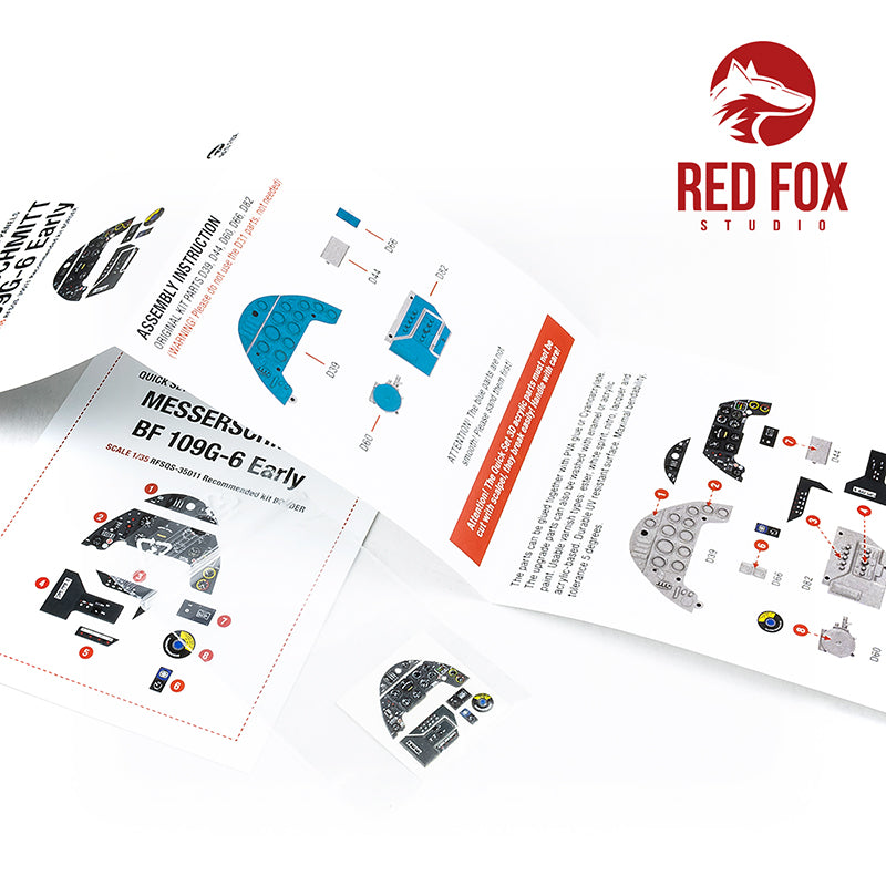 Red Fox RFS-35011 1:35 Bf-109G-6 3D Acrylic Instrument Panel