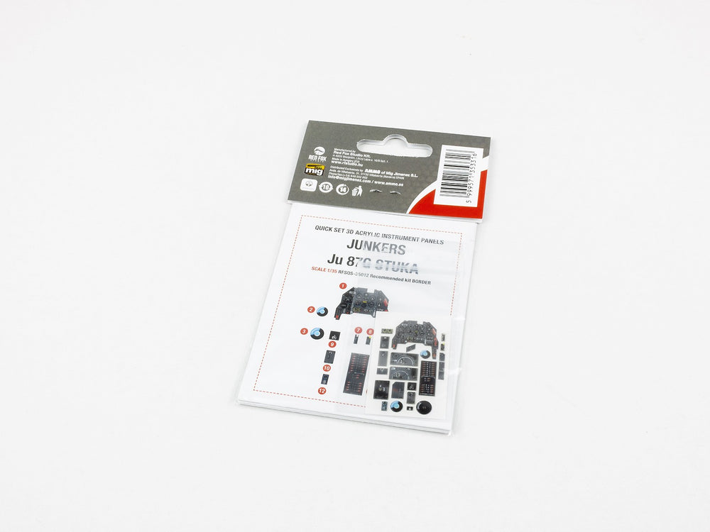 Red Fox RFS-35012 1:35 Ju-87G Stuka 3D Acrylic Instrument Panel