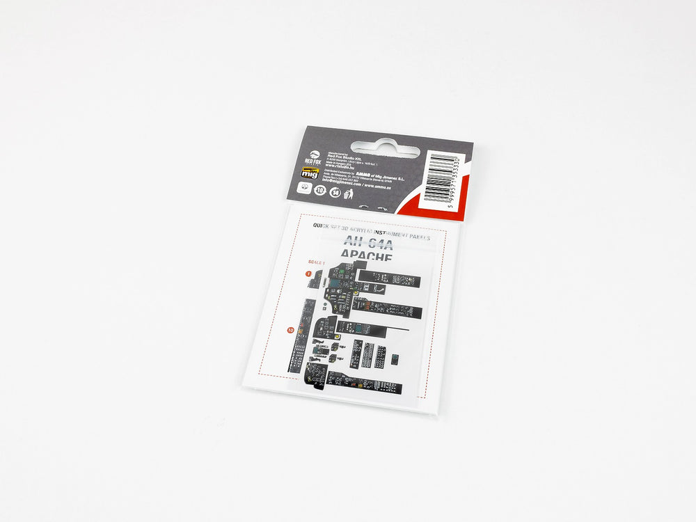 Red Fox Studio RFS-35014 1:35 Bell/Boeing AH-64A Apache 3D Acrylic Instr. Panel